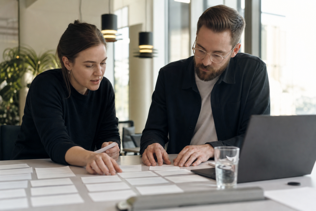 Kortsortering gjør det lettere å organisere innhold med kundens begreper.