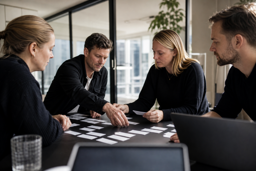Strukturen bør testes før det visuelle designet låses.